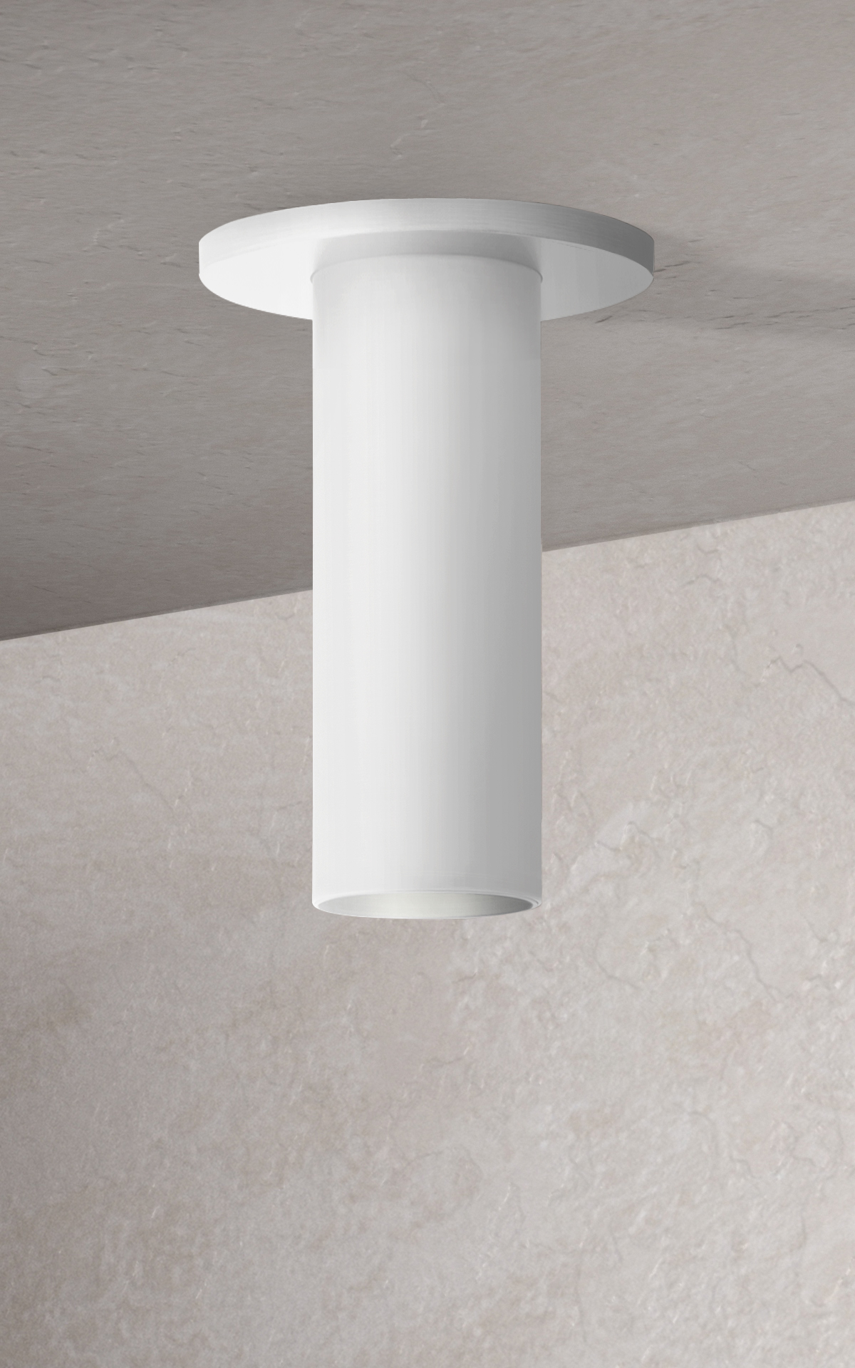Luxe Flush Mount 2" in Semi Gloss White Lighting